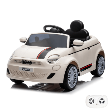 Fiat 500e Elektro-Kinderfahrzeug mit Fernbedienung - Weiß